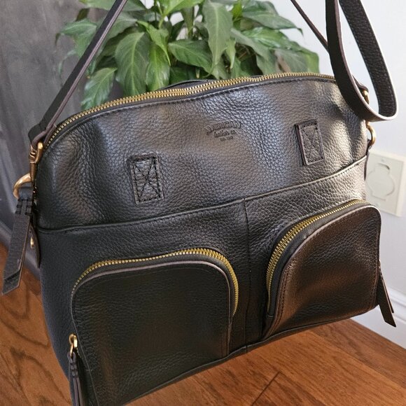 American Leather Co Geniue Leather Bag in Black - Picture 1 of 10